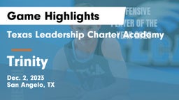 Texas Leadership Charter Academy  vs Trinity  Game Highlights - Dec. 2, 2023