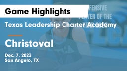 Texas Leadership Charter Academy  vs Christoval  Game Highlights - Dec. 7, 2023