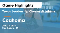 Texas Leadership Charter Academy  vs Coahoma  Game Highlights - Jan. 12, 2024