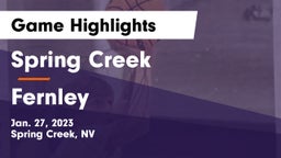 Spring Creek  vs Fernley Game Highlights - Jan. 27, 2023