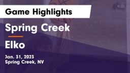 Spring Creek  vs Elko  Game Highlights - Jan. 31, 2023