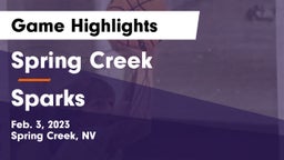 Spring Creek  vs Sparks  Game Highlights - Feb. 3, 2023
