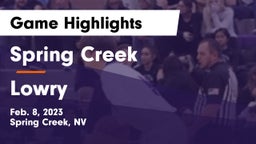 Spring Creek  vs Lowry  Game Highlights - Feb. 8, 2023