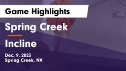 Spring Creek  vs Incline  Game Highlights - Dec. 9, 2023