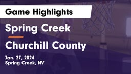Spring Creek  vs Churchill County  Game Highlights - Jan. 27, 2024