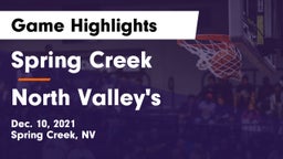 Spring Creek  vs North Valley's  Game Highlights - Dec. 10, 2021