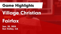 Village Christian  vs Fairfax Game Highlights - Jan. 20, 2024