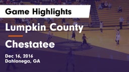 Lumpkin County  vs Chestatee  Game Highlights - Dec 16, 2016