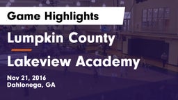 Lumpkin County  vs Lakeview Academy  Game Highlights - Nov 21, 2016