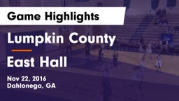 Lumpkin County  vs East Hall  Game Highlights - Nov 22, 2016