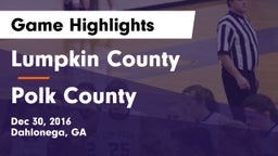 Lumpkin County  vs Polk County  Game Highlights - Dec 30, 2016