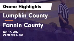Lumpkin County  vs Fannin County Game Highlights - Jan 17, 2017