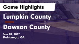 Lumpkin County  vs Dawson County Game Highlights - Jan 20, 2017