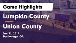 Lumpkin County  vs Union County Game Highlights - Jan 31, 2017