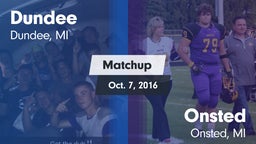 Matchup: Dundee  vs. Onsted  2016