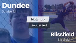 Matchup: Dundee  vs. Blissfield  2018