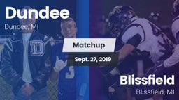 Matchup: Dundee  vs. Blissfield  2019