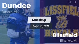 Matchup: Dundee  vs. Blissfield  2020