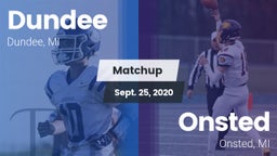 Matchup: Dundee  vs. Onsted  2020