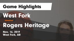 West Fork  vs Rogers Heritage  Game Highlights - Nov. 16, 2019