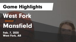 West Fork  vs Mansfield  Game Highlights - Feb. 7, 2020