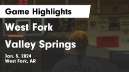 West Fork  vs Valley Springs Game Highlights - Jan. 5, 2024