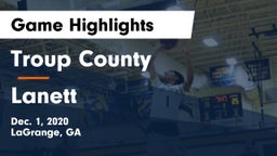Troup County  vs Lanett  Game Highlights - Dec. 1, 2020