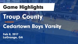 Troup County  vs Cedartown Boys Varsity Game Highlights - Feb 8, 2017