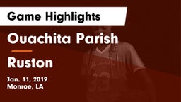 Ouachita Parish  vs Ruston  Game Highlights - Jan. 11, 2019
