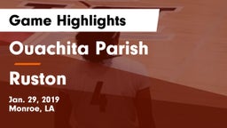 Ouachita Parish  vs Ruston  Game Highlights - Jan. 29, 2019
