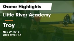 Little River Academy  vs Troy  Game Highlights - Nov 29, 2016