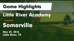 Little River Academy  vs Somerville Game Highlights - Nov 22, 2016