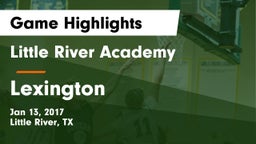 Little River Academy  vs Lexington  Game Highlights - Jan 13, 2017