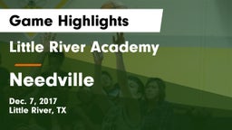 Little River Academy  vs Needville  Game Highlights - Dec. 7, 2017