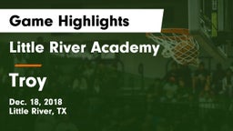 Little River Academy  vs Troy  Game Highlights - Dec. 18, 2018