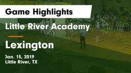 Little River Academy  vs Lexington  Game Highlights - Jan. 15, 2019