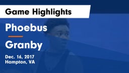 Phoebus  vs Granby  Game Highlights - Dec. 16, 2017