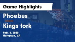 Phoebus  vs Kings fork  Game Highlights - Feb. 8, 2020