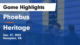 Phoebus  vs Heritage Game Highlights - Jan. 27, 2023