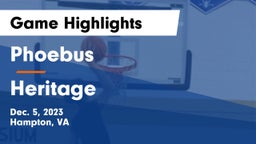 Phoebus  vs Heritage  Game Highlights - Dec. 5, 2023