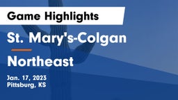 St. Mary's-Colgan  vs Northeast  Game Highlights - Jan. 17, 2023