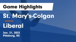St. Mary's-Colgan  vs Liberal  Game Highlights - Jan. 21, 2023