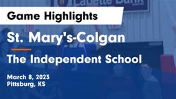 St. Mary's-Colgan  vs The Independent School Game Highlights - March 8, 2023