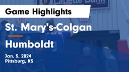 St. Mary's-Colgan  vs Humboldt  Game Highlights - Jan. 5, 2024