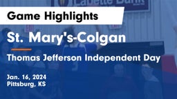 St. Mary's-Colgan  vs Thomas Jefferson Independent Day   Game Highlights - Jan. 16, 2024