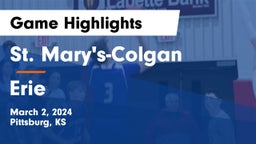 St. Mary's-Colgan  vs Erie  Game Highlights - March 2, 2024