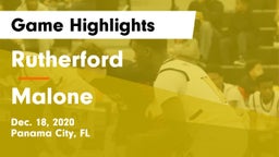 Rutherford  vs Malone  Game Highlights - Dec. 18, 2020