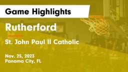 Rutherford  vs St. John Paul II Catholic  Game Highlights - Nov. 25, 2023