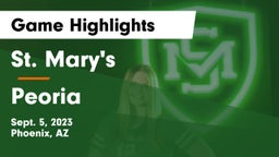 St. Mary's  vs Peoria  Game Highlights - Sept. 5, 2023