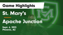St. Mary's  vs Apache Junction  Game Highlights - Sept. 6, 2023